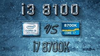 i3 8100 vs i7 8700K Benchmarks  Gaming Tests Review amp Comparison [upl. by Nagar417]