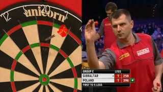 WCoD World Cup Of Darts 2013 first round Gibraltar VS Polen [upl. by Pinzler]