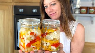 Giardiniera Fatta in Casa Ricetta Facile Per i Tuoi Piatti Estivi  La Prepari in 12 minuti [upl. by Yaja760]