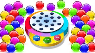 Learn Colors With Dancing Balls  Finger Family Song  Educational Videos For Kids By kidscamp [upl. by Aiuqal]