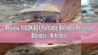 Review YIUOKAEI Portable Blender Personal Blender  Kitchen 21oz USB Rechargeable 4000mAh Large Batt [upl. by Threlkeld193]