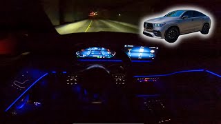 2021 Mercedes Benz AMG GLE 53  POV Night Drive  Pure Sound [upl. by Helbon811]