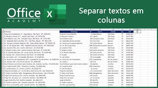 Como separar textos em colunas no Excel  Office Academy [upl. by Armitage906]