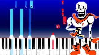 Undertale  Papyrus Theme Song  Bonetrousle Piano Tutorial [upl. by Kunz927]