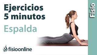 Ejercicios para la espalda en 5 minutos Fáciles y sencillos [upl. by Dosia]