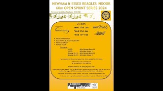 NEWHAM amp ESSEX BEAGLES 60M INDOOR SPRINT SERIES 1 17012024 [upl. by Lanahtan531]