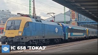 4K TOKAJ IC indul  Különleges összeállításban  TOKAJ IC with interesting consist BpNyugati [upl. by Naugal15]