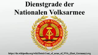 Dienstgrade der Nationalen Volksarmee [upl. by Jerald92]