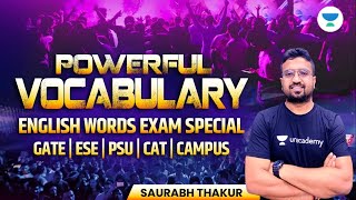 English Vocabulary Most Important Words I GATE I CAMPUS I BANK I SSC I AFCAT I PSU  Saurabh Sir [upl. by Ahcila]