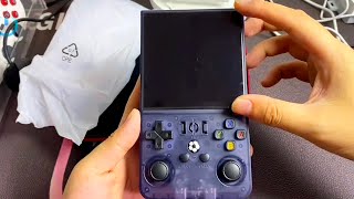 R36Max Handheld Game Console Unboxing and First impressions Review and Test Gameplay [upl. by Ahsekan]