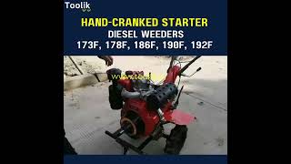 Hand Cranked Starter for Diesel Weeders 173F 178F 186F 190F amp 192F  Toolik [upl. by Tiat]