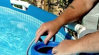 How to fit a Bestway Flowclear Pool Surface Skimmer to an Intex above ground pool [upl. by Judi]