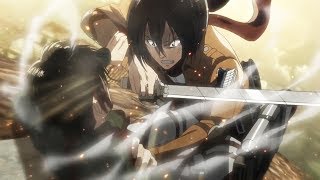 Mikasa vs Levi  Levi hits Eren then Mikasa Attacks Levi [upl. by Katey]