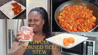 Ghana Corned Beef Stew gloriousliving6298 delicious [upl. by Yona]