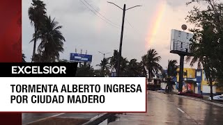 Así fue la entrada de la tormenta Alberto en Tamaulipas [upl. by Leonor]