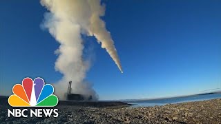 Russia Tests Supersonic AntiShip Missiles  NBC News [upl. by Tchao518]