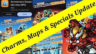 New Massive Update  Charms Maps PvP New Mythical and Special Monsters  Summoners Greed [upl. by Hadden722]