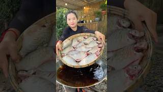 Cooking deep fried fish recipe and eat cooking food delicious cookrecipe [upl. by Aelgna554]