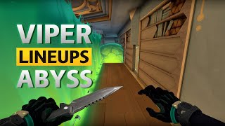 Best Viper Lineups For Abyss Map  Viper Valorant Guide [upl. by Feetal731]