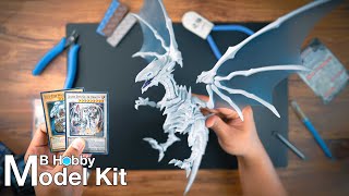 YuGiOh Blue Eyes White Dragon Model Kit  Speed Build  ASMR [upl. by Ydner924]