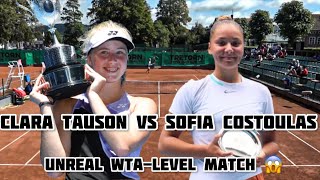 Clara Tauson vs Sofia Costoulas  Unreal WTAlevel match 😱 [upl. by Emil]