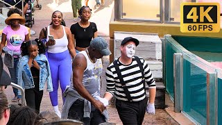 O talentoso mímico Rob divertindo a platéia do SeaWorld Orlando em 4K 😂🤣 robthemime seaworldmime [upl. by Pfosi]