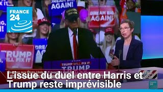 Présidentielle américaine  lissue du duel entre Harris et Trump reste imprévisible [upl. by Sumer]