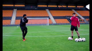 Chunkz teaching Son how to take a Freekick [upl. by Ellertal]