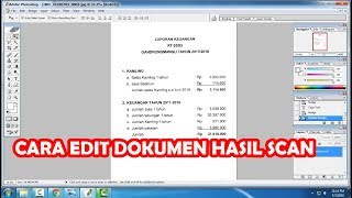 Cara Mudah Mengedit Dokumen Hasil Scan dengan Photoshop [upl. by Siddon]