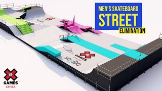 Mens Skateboard Street Elimination FULL COMPETITION  X Games Chiba 2022 [upl. by Aivatco]