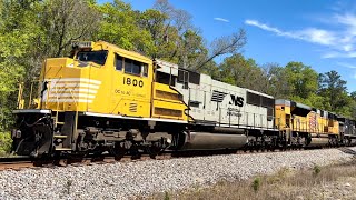 Norfolk Southern EMD SD70ACC 1800 Leads NS 330 at Norris [upl. by Cummings]