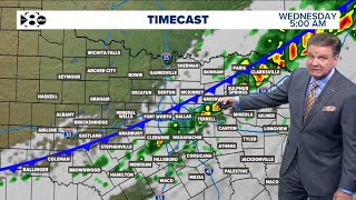 DFW Weather Rain comes in temperatures drop overnight in North Texas [upl. by Ettenot]