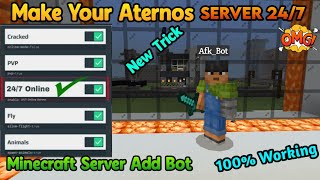 How to Make 247 Online Bot For aternos Server  Easy add Bot in SMP  100 Warking 😱😯 New Trick [upl. by Nahtnaoj]