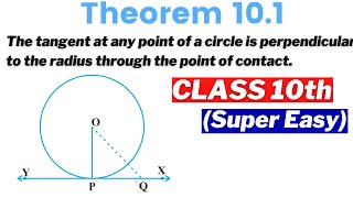 Theorem 101 Class 10  Circles Chapter 10 Easy Proof [upl. by Nabru74]