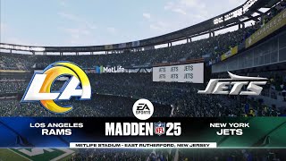 Rams vs Jets Week 16 Simulation Madden 25 PS5 [upl. by Ykcin]