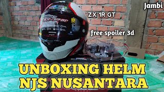 UNBOXING HELM NJS ZX 1R GT NUSANTARA [upl. by Nogam968]