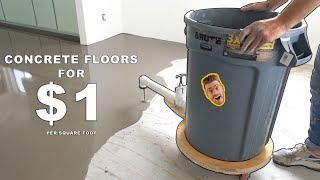 DIY SELF LEVELING CONCRETE FLOORS 1 per square foot [upl. by Ursal375]