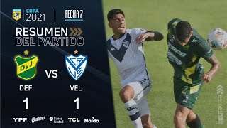 Copa De La Liga  Fecha 7  resumen de Defensa y Justicia  Vélez [upl. by Haet918]