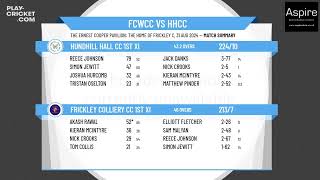 Frickley Colliery CC 1st XI v Hundhill Hall CC 1st XI [upl. by Dart]