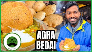 Best Bedai Breakfast in Agra Street Food  Veggie Paaji [upl. by Alleahcim604]