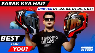 Farak Kya hai😕Drifter D1 D2 D3 D4 amp D5 D6 Helmet Mai Best For You Best Helmet Under 2000 [upl. by Enyalaj]