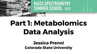 Part 1 Metabolomics Data Analysis [upl. by Budd]