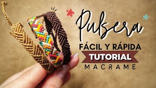 🔰 Cómo hacer PULSERA de HILO fácil y rápida PASO A PASO  DIY Easy Macrame Friendship Bracelet 36 [upl. by Khalil130]