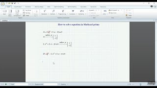 How to Solve equation By Mathcad Prime [upl. by Cherry572]