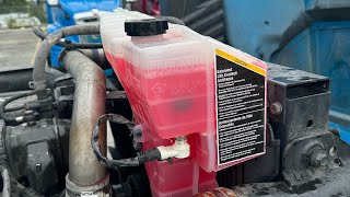 Kenworth T680 Coolant Reservoir Replacement [upl. by Shah395]