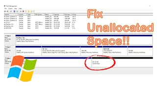 How do I fix unallocated space in Windows 11 and Windows 10 [upl. by Bertle]