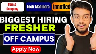 Tech Mahindra Bain amp Company KPMG Biggest Hiring  OFF Campus Drive For 2025 2024 2023 Batch [upl. by Naesyar]