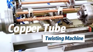 Automatic Corrugated Copper Tube Twisting Machine [upl. by Enelrad]