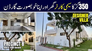 350 SQ YARDS Villa Bahria Town Karachi  Semi Corner Precinct 8 Bahria Town Karachi [upl. by Abbye]