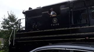 Colebrookdale Railroad 7236 Helps 5128 at Greshville Road Crossing [upl. by Hollie488]